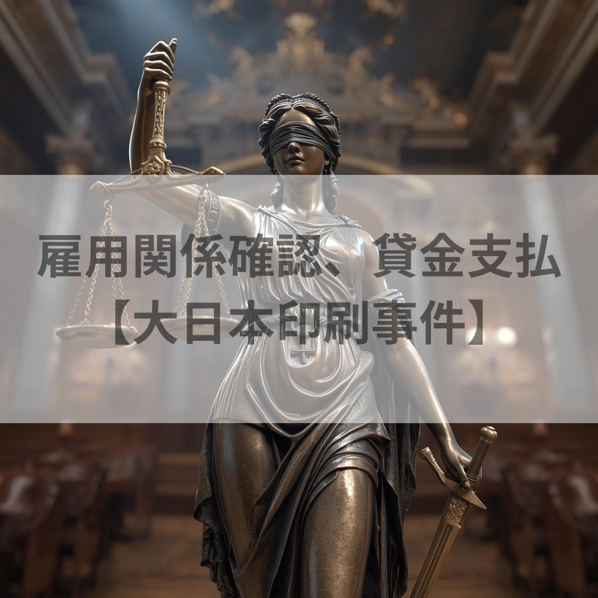 雇用関係確認、賃金支払　大日本印刷事件
