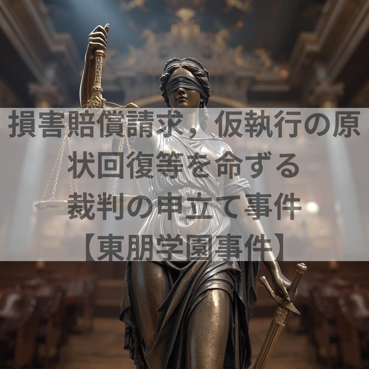 損害賠償請求　仮執行の原状回復等を命ずる裁判の申立て事件　東朋学園事件